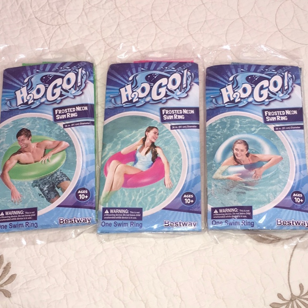 NWT Frosted Neon Swim Ring